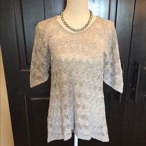 Gray knitted tunic from Anthropologie